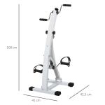 Träningscykel Motionstränare Pedaltränare Stål för Seniorer Rehabilitering och Hemmaträning Vit 40 X 42,5 X 100 Cm