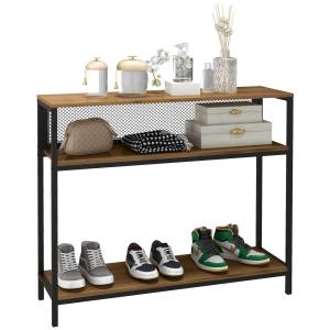 Hallhylla, Industriell Design, Brun + Svart, 100 x 29,5 x 90 cm