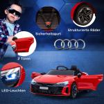 Elektrisk Bil Audi RS e-tron GT för Barn, Licensierad Leksaksbil med Fjärrkontroll, Rolig Körupplevelse med Musik, Röd, 3-5 år