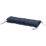Bänkdyna Sittdyna med Knytband Mörkblå av Tyg för Trädgårdsmöbler och Gunga Bekväm Dyna för 3-Sits Bänk 150 x 98 x 8 cm