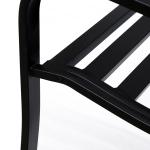 Trädgårdsbänk i Gjutjärn och Stål, Klassisk Parkbänk för 3 Personer, Robust Utemöbel för Trädgård och Terrass, Svart, 127 x 60 x 89 cm