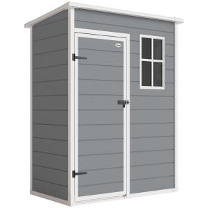 Plastverktygsbod med Takfönster, 1,14 m², Grå, 151 x 92 x 193 cm