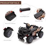 Elektrisk Fyrhjuling för Barn, Tuff ATV med LED-Ljus och Stora Hjul, Rolig Leksaksbil för Utomhuslek, Svart, 70 x 42 x 45 cm, 18-36 månader