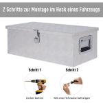 Robust Verktygslåda Aluminium Slitstark Transportlåda med Dragstång Mångsidig för Arbete och Hobby Silver 76 X 33 X 25 Cm
