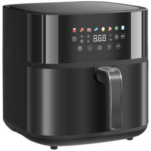 Hot Air Fryer, 8 L med 8 Program och LED-skärm, Svart