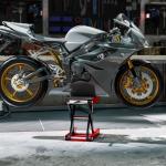 Motorcykellyft Stabil Metall för Verkstad och Garage med Justerbar Höjd för Service och Underhåll av MC Upp till 500 kg