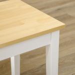 Bänk 2-Sits Bänk Vit av Furu för Matsal och Kök Lantlig Stil Lastkapacitet upp till 220 kg Robust Design 102 x 36 x 45 cm