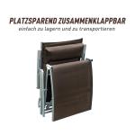 Solstol Trädgårdssäng Hopfällbar med Dyna Bekväm Relaxsäng för Trädgård och Terrass Brun