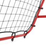 Fotbollsmål Rebounder Röd av Stål för Fotbollsträning Dubbelsidig Kickback Vägg Justerbar 100 x 95 x 90 cm