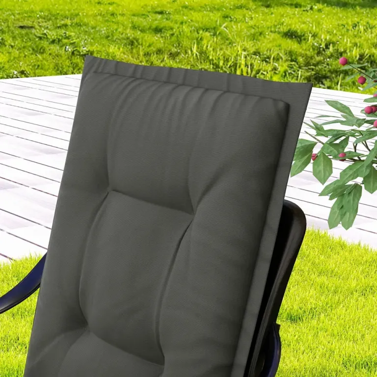 Stolsdynor 4-Pack med Knytband 108 X 50 cm, Ljusgrå