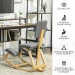 Ergonomisk Knästol, Hälsostol för Hem och Kontor, Meditationsgrå