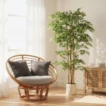 Konstväxt Banyan Realistisk Grön Plast och Trä för Vardagsrum och Kontor Stort Konstgjort Träd i Kruka 75x75x180 cm