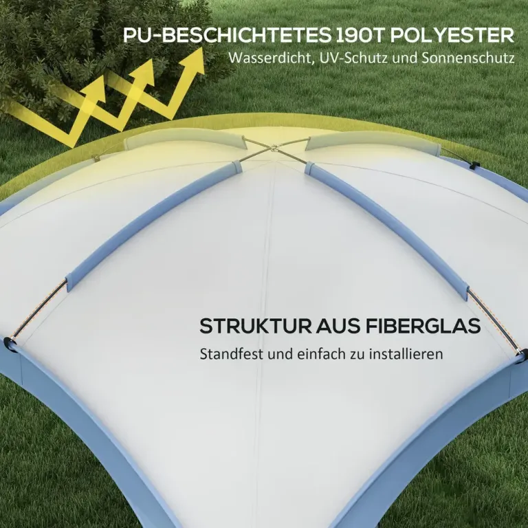 Lusthus Paviljong Event Shelter Blå 3,5 x 3,5 m