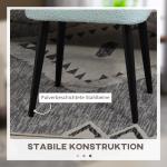 Fotpall Fotstöd Ljusblå av Kashmirlook och Stål för Vardagsrum Fyrkantig Pall Elegant Design