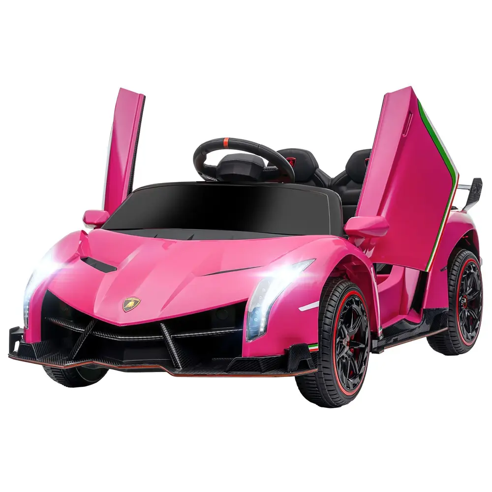 Elbil Barnbil Lamborghini Rosa av Plast och Metall för Barn