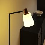 Golvlampa LED Svart Metall och Plast för Vardagsrum Läslampa med Roterbart Huvud och Justerbar Färgtemperatur Dimbar