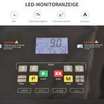 Hopfällbart Löpband, Elektriskt 500 W, 1–12 km/h, LED-display, Mugghållare och Mobiltelefonstöd, för Hemgym, Svart, 134 x 60 x 118 cm