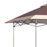 Hopfällbar Pop-up Paviljong, Portabelt Partytält med Bärväska, Enkel Montering för Trädgårdsfest, Mörkbrun/Khaki, 3,6 x 3,6 m