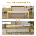 Bänk 2-Sits Matsalsbänk Natur av Furu för Kök och Vardagsrum Robust Träbänk Lastkapacitet upp till 220 kg 102 x 36 x 45 cm