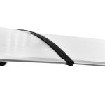 Skrivbordskapell för Ytterdörr 75 X 195 X 23 Cm Baldakin 5 Mm Polykarbonat Solskydd och Regnskydd Transparent Aluminium