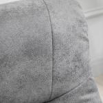 Relaxstol TV-Stol Grå av Mikrofiber och Metall för Vardagsrum Roterande Fåtölj med Pall och Liggfunktion Bekväm Vila 78 x 82,5 x 109 cm