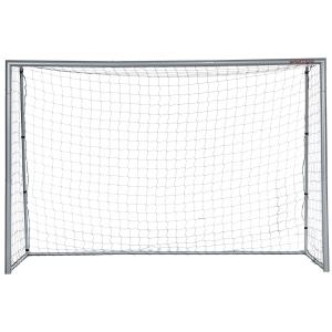 Fotbollsmål Träningsmål Grå av Stål och PE Mesh för Barn och Vuxna Mål för Fotbollsträning i Trädgård 300 x 120 x 200 cm