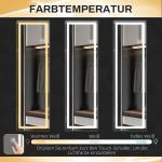 Väggspegel Badrumsspegel Silver av Glas för Badrum LED Belysning med Touch och Minnesfunktion 120 x 40 cm