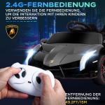 Elbil Barnbil Lamborghini Svart av Plast och Metall för Barn 3-6 År med Fjärrkontroll och Bluetooth Musikfunktion max 30 kg
