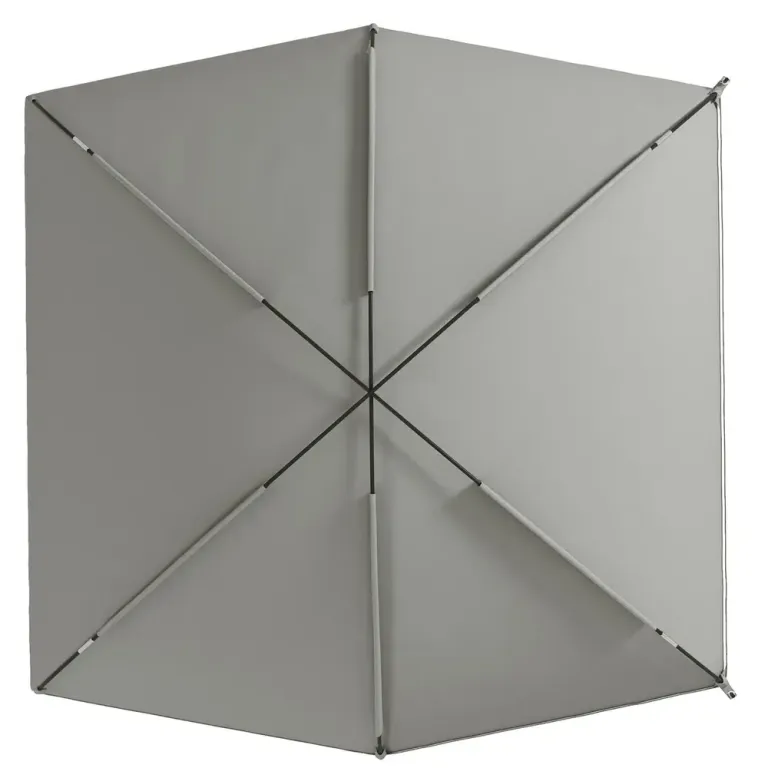Biltält Markis Grå av Tyg och Metall 2,9 x 2,8 x 2,3-2,6 m