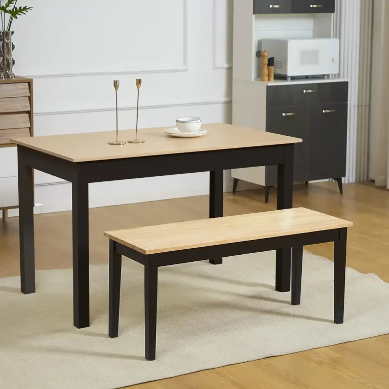 Sittbänk i Massiv Furu för 2 Personer Natur 102 x 36 x 45 cm
