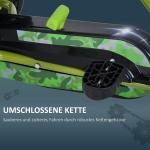 Trampbil och Gokart för Barn Robust Pedalbil med Justerbart Säte och Handbroms för Barn från 3 År Grön