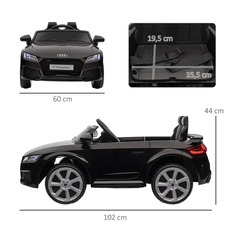 Barnelbil Sport 2,4g Fjärrkontroll Musik Signalhorn