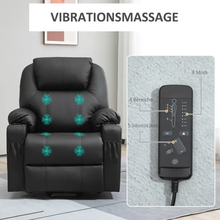 Elektrisk Massagestol med Uppresningshjälp TV-Fåtölj