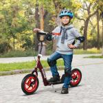 Sparkcykel för Barn med Justerbart Styre och Broms för Lek och Motion Stabil och Lättmonterad Röd Stål och Plast 2 Hjul