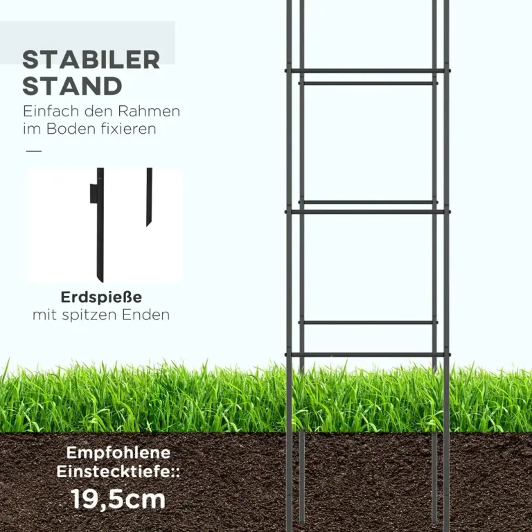 Trädgårdsbåge Rosenbåge med Spaljé 1,40 x 0,40 x 2,40 m