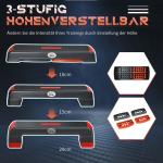 Höjdjusterbar Aerobic Stepper, Röd + Svart