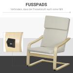 Fåtöljset Relaxstol Krämvit av Linne och Eukalyptus för Vardagsrum Set med 2 Fåtöljer med Pall och Nackstöd 66,5 x 80 x 99 cm