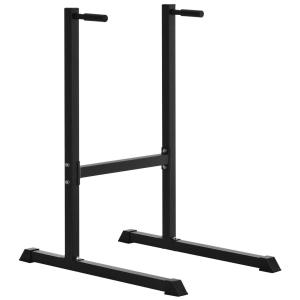 Dip-Station för Hemmagym, Stabilt Träningsstativ för Dips och Magträning, Robust Stålkonstruktion för Överkroppsträning, Svart, 104 x 70,5 x 122 cm