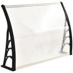 Entrétak Transparent Polykarbonat Robust Skärmtak med UV-Skydd Effektivt Väderskydd Klar 120 X 75 Cm