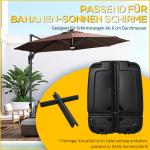 Fyllbar Parasollfot 100 kg, Tungt Paraplystativ för Fribärande Parasoll, Stabil Hållare med Korsfot, Svart, 80 x 60 x 20 cm