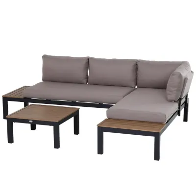 Trädgårdsmöbelset för 3 Personer 164 x 74 x 69 cm