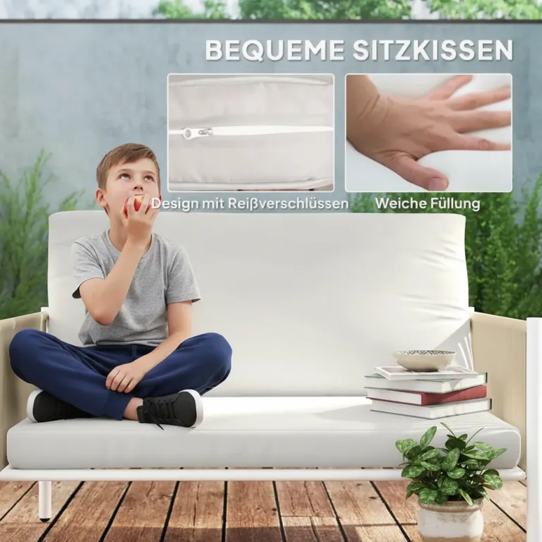 Trädgårdsmöbelset i Konstrotting Loungeset med Soffa 2-sits