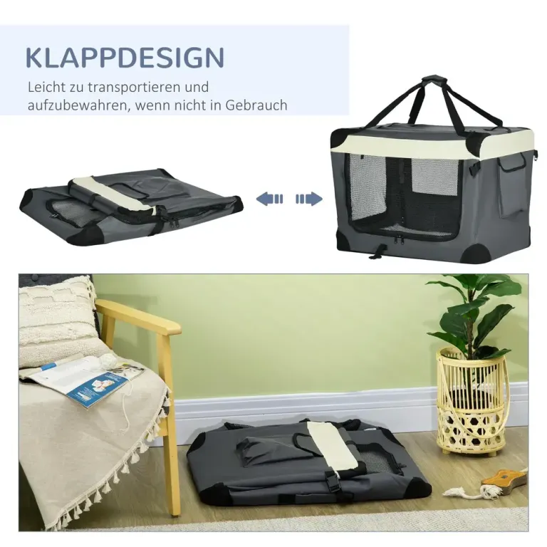 Transportväska Prisvärd Grå Tyg för Hund 70 x 51 x 50 Cm