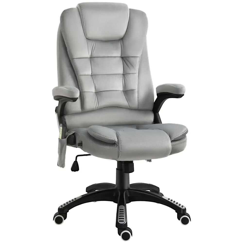 Massagekontorsstol Ergonomisk Höj- och Sänkbar PU-Hjul