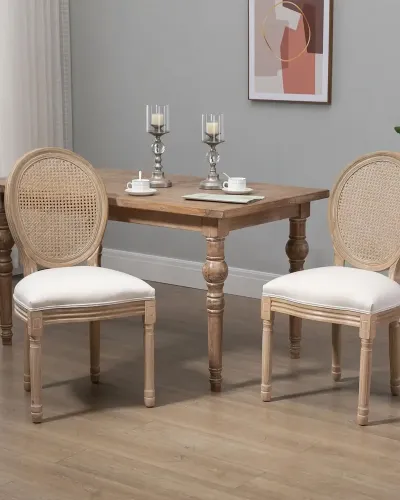Set 2 Köksstolar Stoppade med Wiensk 49 x 56 x 96 cm