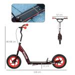 Sparkcykel för Barn med Justerbart Styre och Broms för Lek och Motion Stabil och Lättmonterad Röd Stål och Plast 2 Hjul
