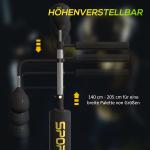 Boxningsställ med 2 Speedballs, Roterande Stång och Sparkplatta, Höj- och Sänkbar, Stål, Svart, 107 x 36 x 140–205 cm