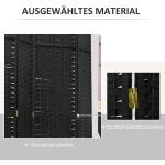 6-panels Rumsavdelare, Vikbar Sekretessskärm, för Vardagsrum, Sovrum och Hemmakontor, Svart
