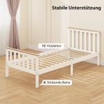 Sängram för Enkelsäng i Trä med Förvaringsutrymme och Naturvänlig Design Hållbar och Stabil Vit Massivt Trä för Sovrum och Hemmet