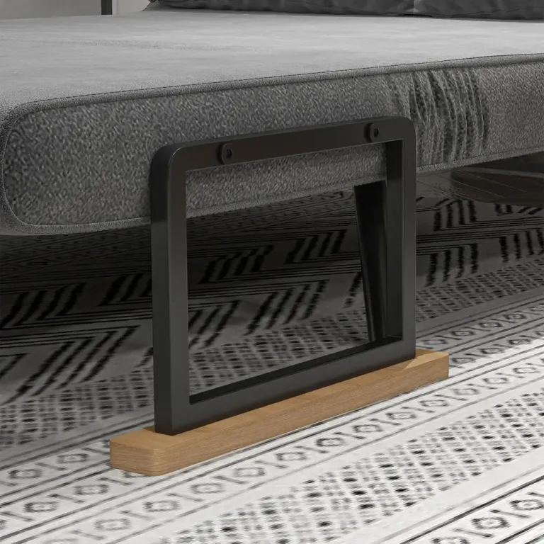 Bäddsoffa 2-Sits Soffa Mörkgrå av Sammet 102 x 73 x 81 cm